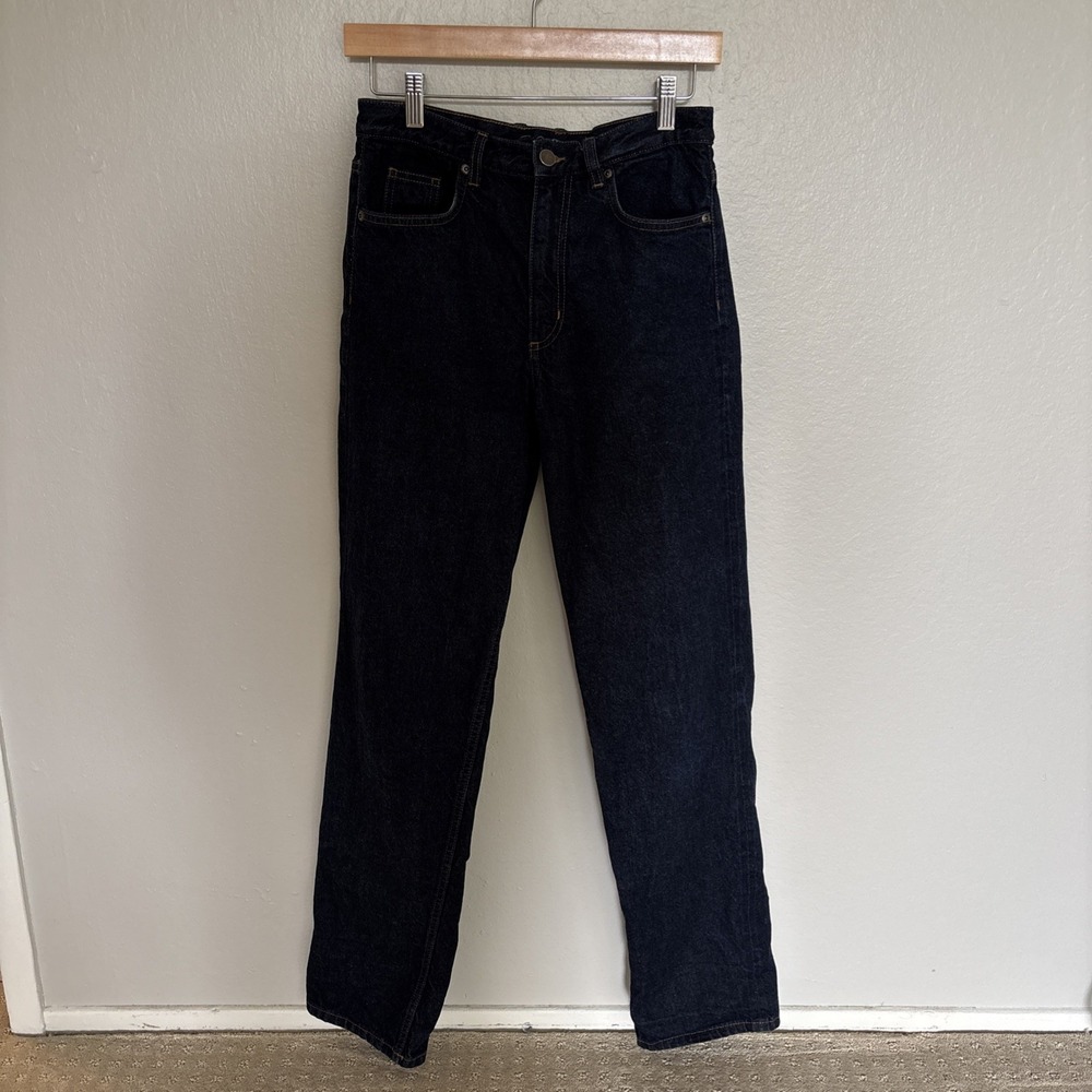 COS‎ Straight Leg Jeans Mid Rise Ankle Length, Size 25. Dark wash